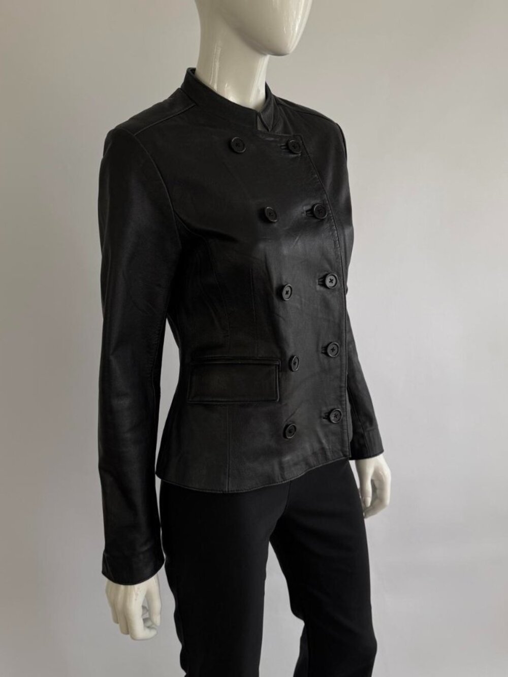 Vintage 90s Napoleon Military Jacket 100% Genuine Leather